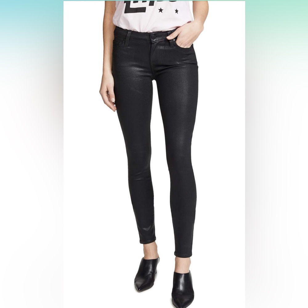 Paige Women's Verdugo Ultra Skinny Jeans Black Fog Luxe Coating 27